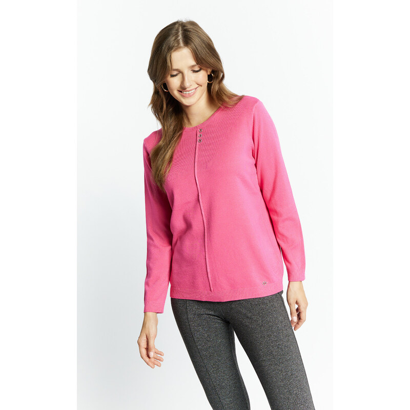 Dámsky sveter QNS0390-004 Dark Pink - Monnari 49793283