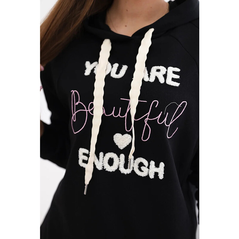 K-Fashion Bavlnená mikina s kapucňou čierna 49806537