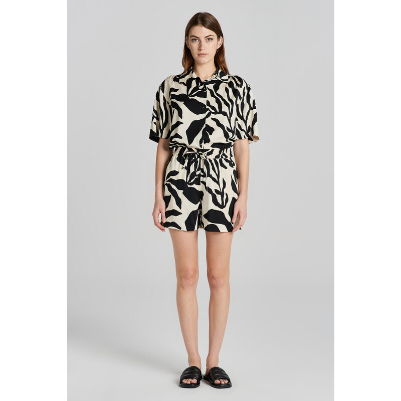 ŠORTKY GANT REL PALM PRINT PULL ON SHORTS SOFT OAT 49844666