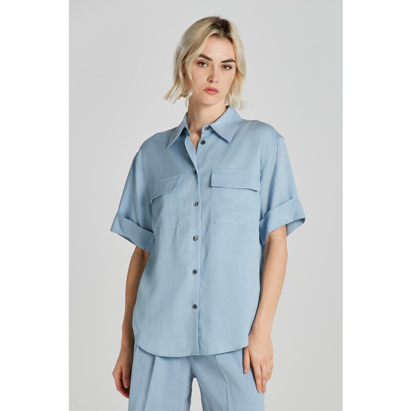 KOŠEĽA GANT REL POCKET SS SHIRT DOVE BLUE 49844667
