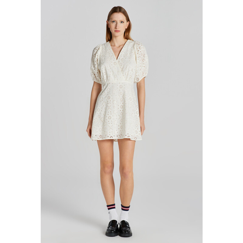 ŠATY GANT REG BRODERIE ANGLAISE DRESS EGGSHELL 49844690