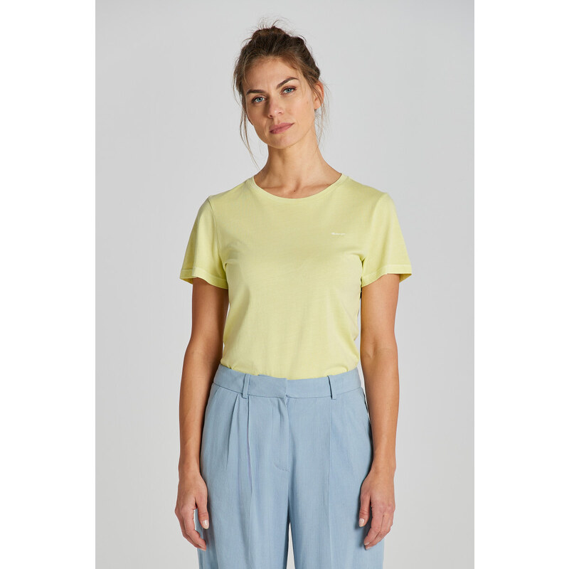 TRIČKO GANT REG SUNFADED SS C-NECK T-SHIRT PASTEL LIME 49844726
