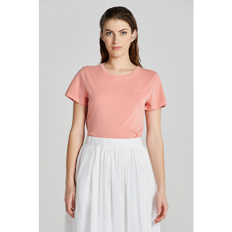 TRIČKO GANT REG SUNFADED SS C-NECK T-SHIRT PEACHY PINK 49844727
