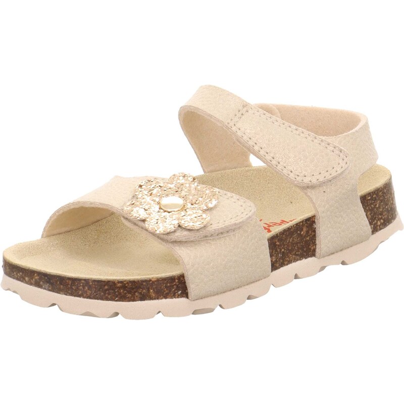 SUPERFIT Sandále FUSSBETTPANTOFFEL krémová / zlatá / biela 52395352