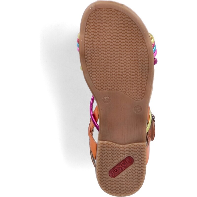 Dámske sandále RIEKER 65263-90 oranžová S4