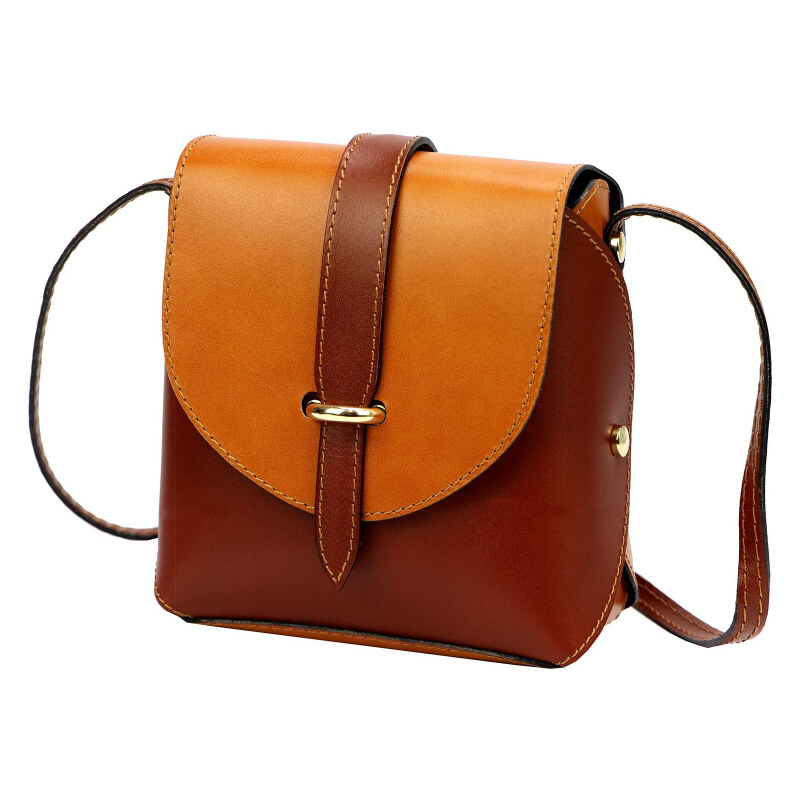 Kožená kabelka Gregorio hnedá KZ51668 62179639