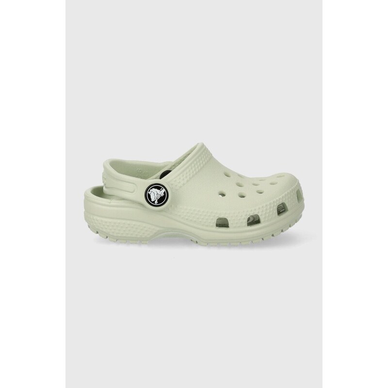 Detské šľapky Crocs CLASSIC CLOG zelená farba