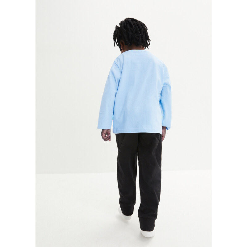 bonprix Chlapčenské pyžamo z bio bavlny, farba čierna