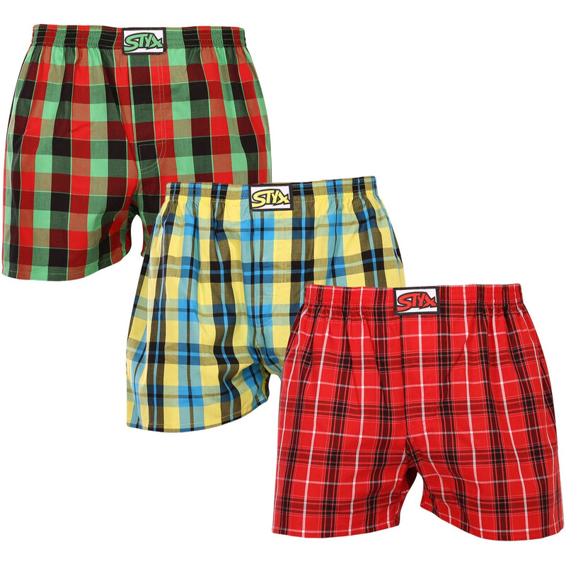 3PACK pánske trenky Styx klasická guma viacfarebné (3A093138) 49844773