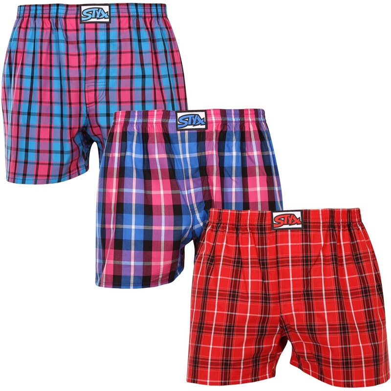 3PACK pánske trenky Styx klasická guma viacfarebné (3A093134) 49844770