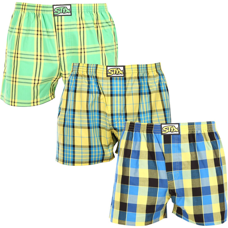 3PACK pánske trenky Styx klasická guma viacfarebné (3A100215) 49844777
