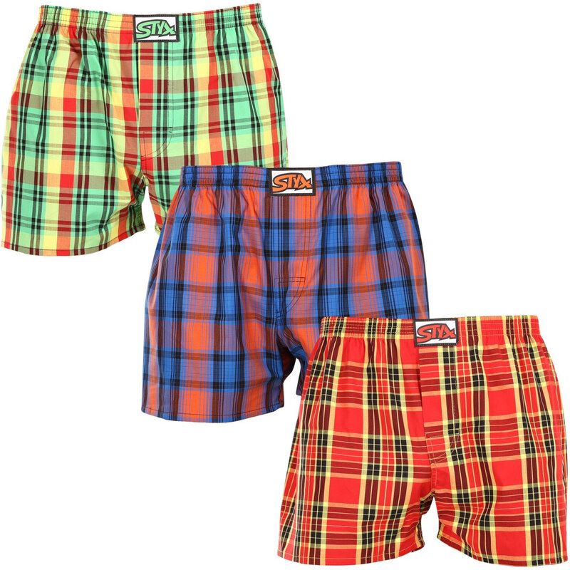 3PACK pánske trenky Styx klasická guma viacfarebné (3A100618) 49844778