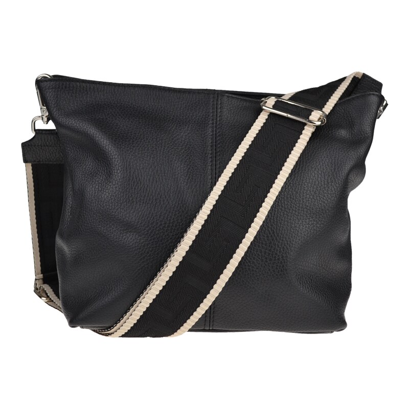 Čierna kožená talianska crossbody kabelka Prisca Nera s prídavným 49845397