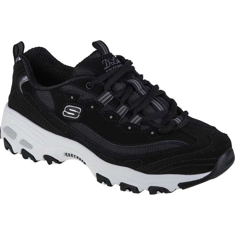 Čierne sneakersy na platforme Skechers DLites - Biggest Fan 11930-BLK 49852599