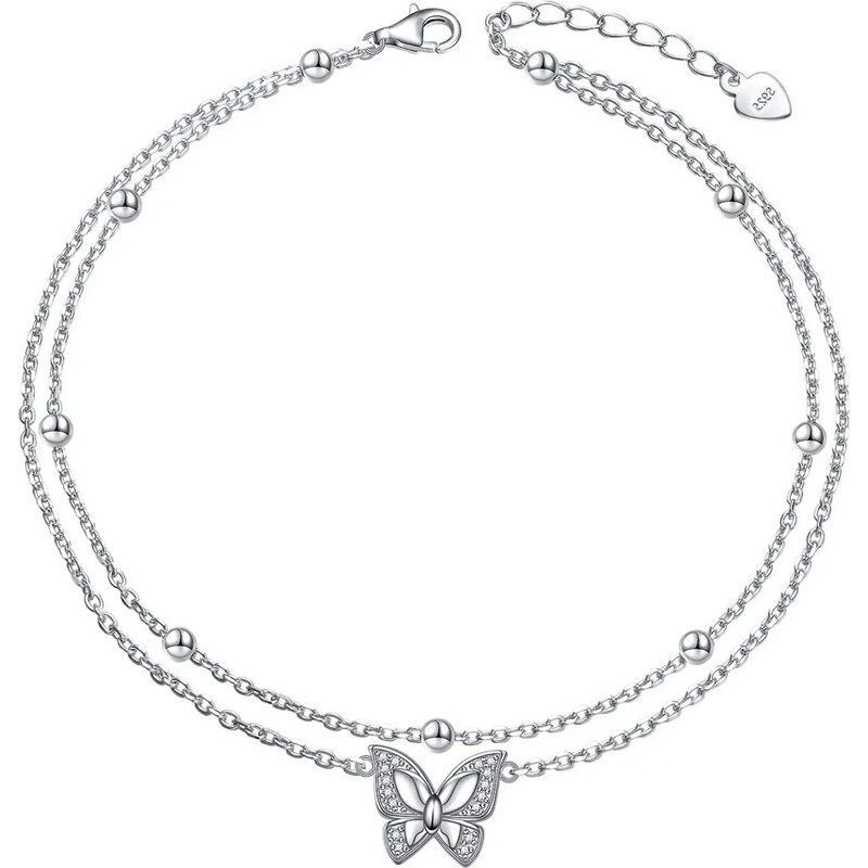 Dámsky strieborný náramok BORBOLETA 49862207