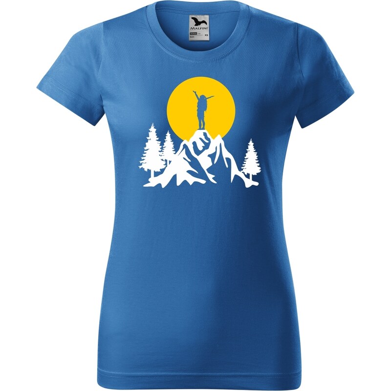 Handel Tričko - Turistka na vrchole hory 62925482