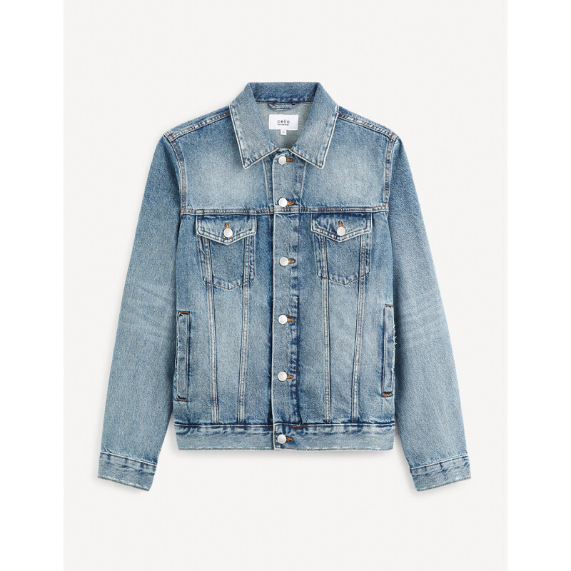 Modrá pánska džínsová bunda Celio Gudens 50585129