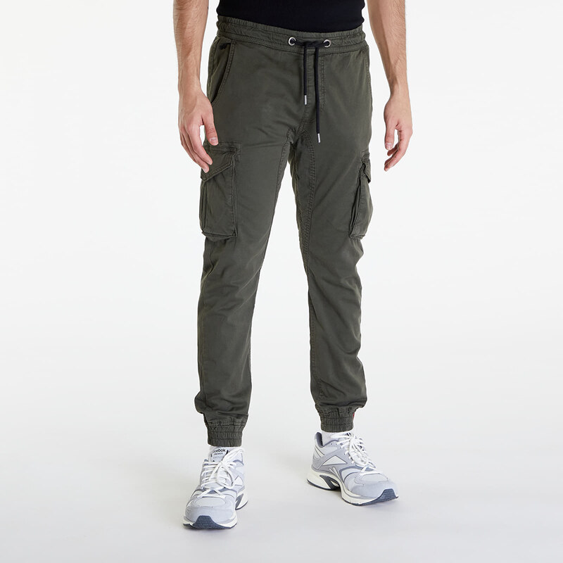 Kalhoty Alpha Industries Cotton Twill Jogger Grey/ Black L 50407498
