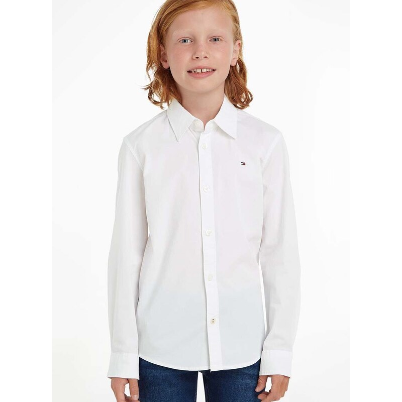 Detská košeľa Tommy Hilfiger biela farba,KB0KB06965
