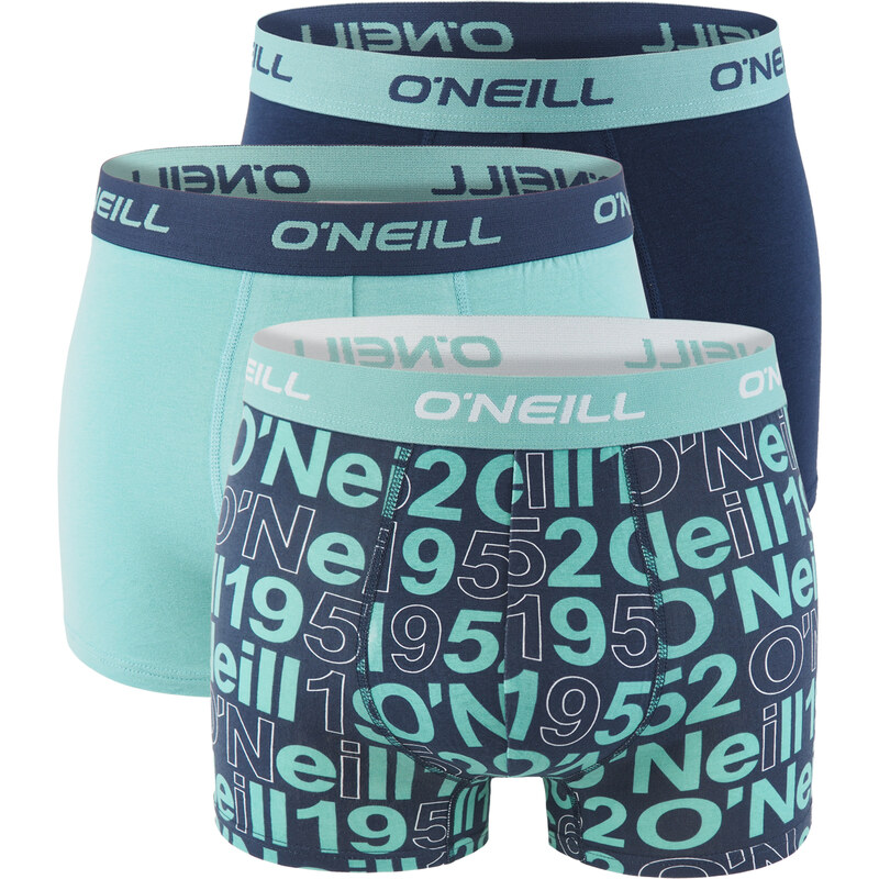 O'NEILL - boxerky 3PACK lilypad green & marine color combo - limitovana edicia