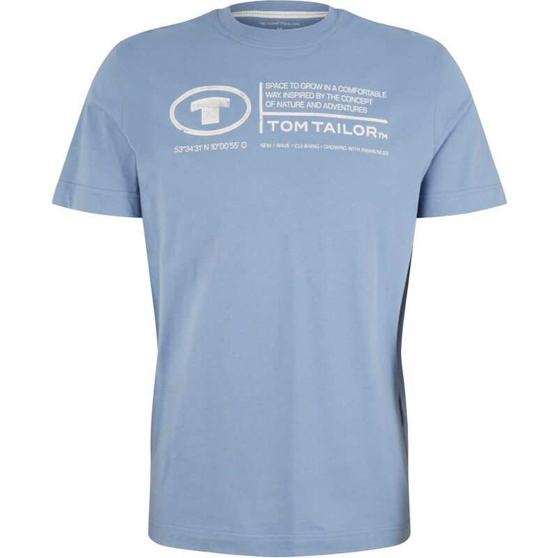 TOM TAILOR Tričko nebesky modrá / biela 39409978