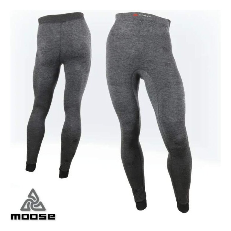 BASE MERINO PANTS MEN teplá športová termobielizeň Moose Sivá XS / S 1 49879924