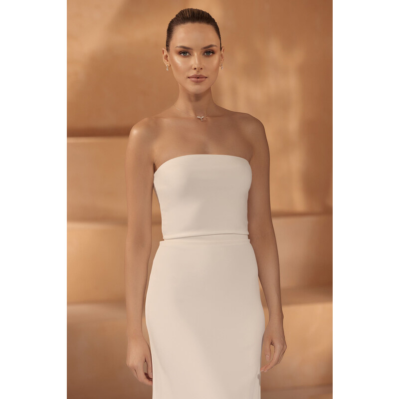 Glara Hladký svadobný top 49880354