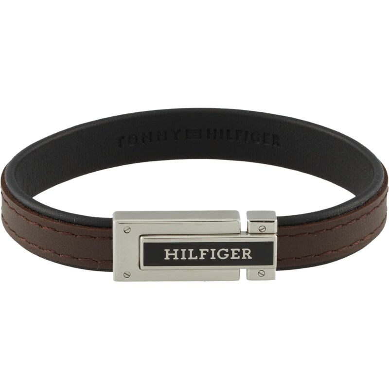 TOMMY HILFIGER Náramok hnedá / čierna / strieborná 50087096