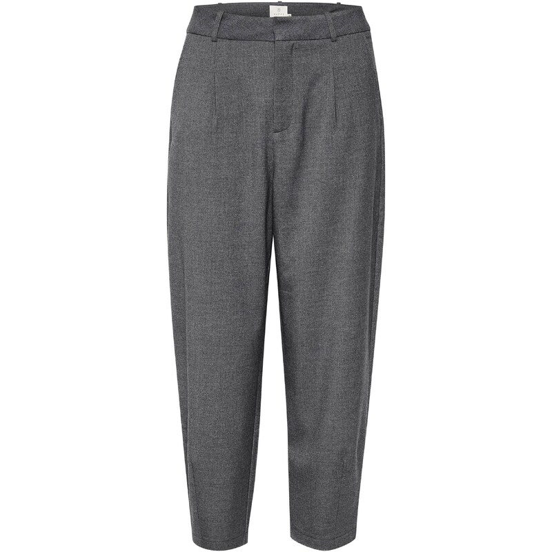 Kaffe Plisované nohavice Merle sivá melírovaná 54970330