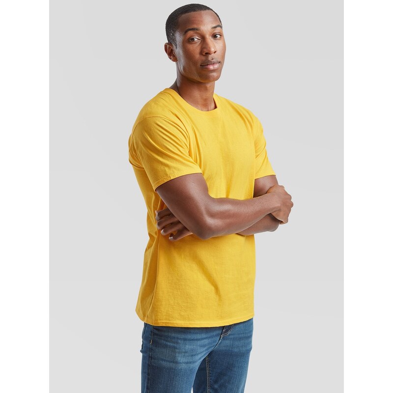 Żółta koszulka męska Valueweight Fruit of the Loom 50509184