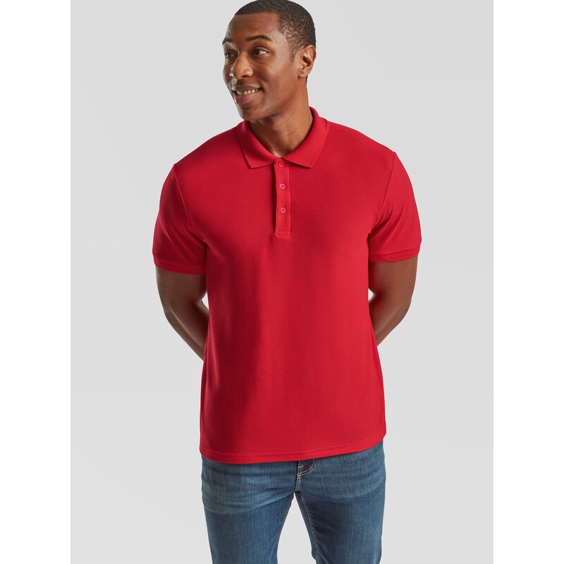Fruit of the Loom Czerwona koszulka męska polo Tailored Fit Friut of 50518014