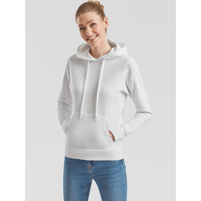 Biała bluza z kapturem Hooded Sweat Fruit of the Loom 50629799