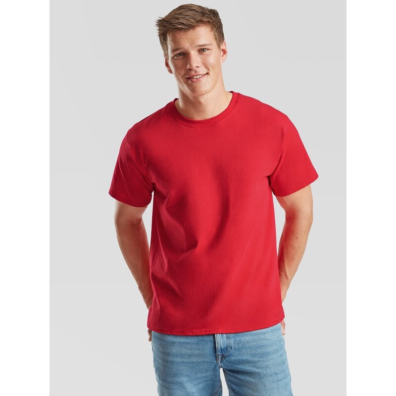 Mens Red T-shirt Valueweight Fruit of the Loom 50576749