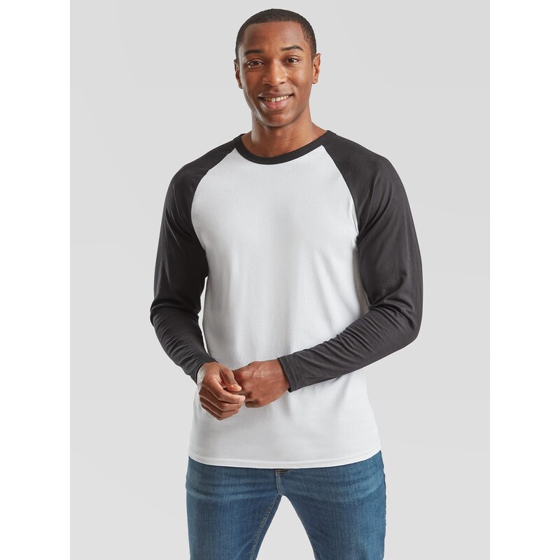 Tričko Baseball Fruit of the Loom White 50658900