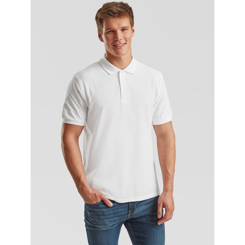 Fruit of the Loom White Mens T-shirt Iconic Polo 6304400 Friut of the 50557867