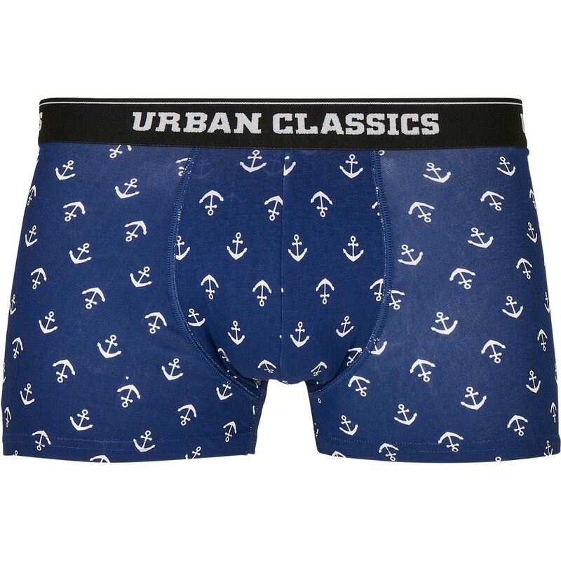 Urban Classics Mens Boxer Shorts 5-pack anchor aop+blk+blk+cha+cha 50522643
