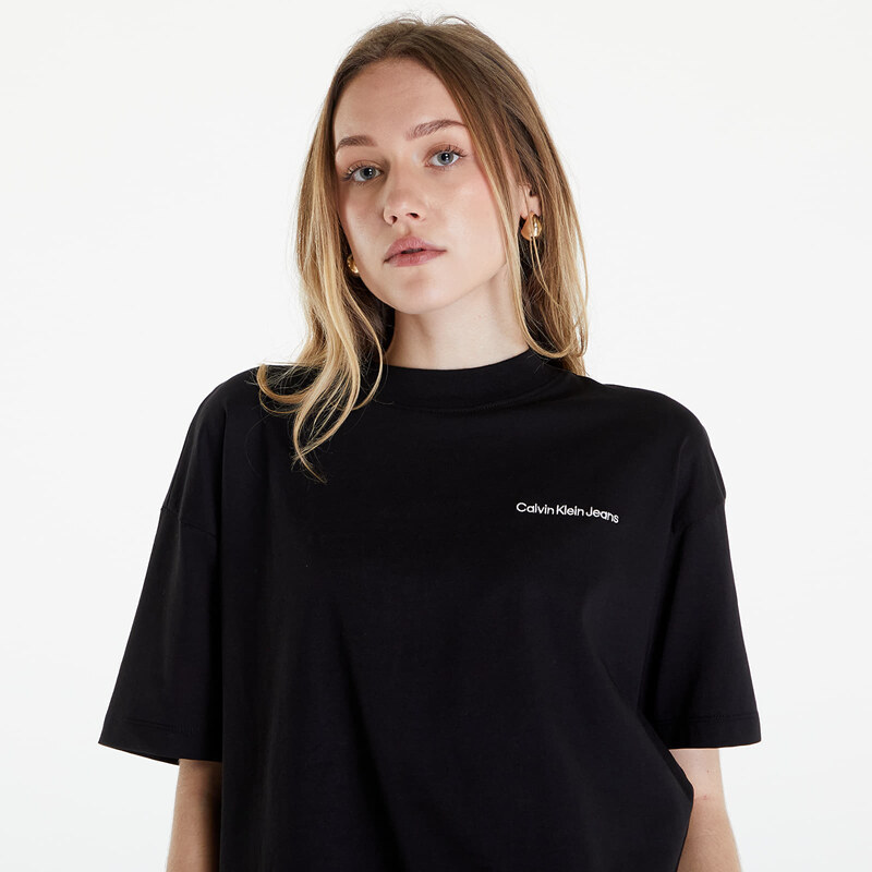 Dámské tričko Calvin Klein Jeans Embroidered Slogan Back Tee Black