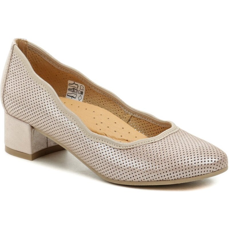 MintakaCZ Mintaka 1361 perleťové béžové dámske lodičky 49903432