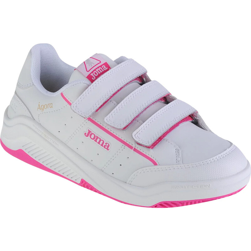 Biele dievčenské tenisky na suchý zips Joma W.Agora Jr 2310 WAGOW2310V 49903843