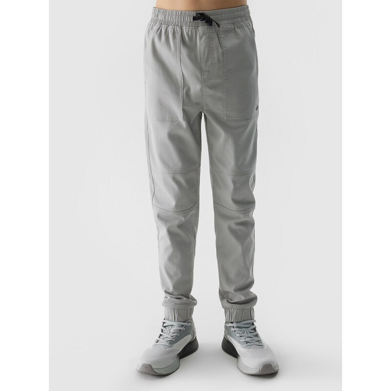 4F Chlapčenské casual nohavice - šedé