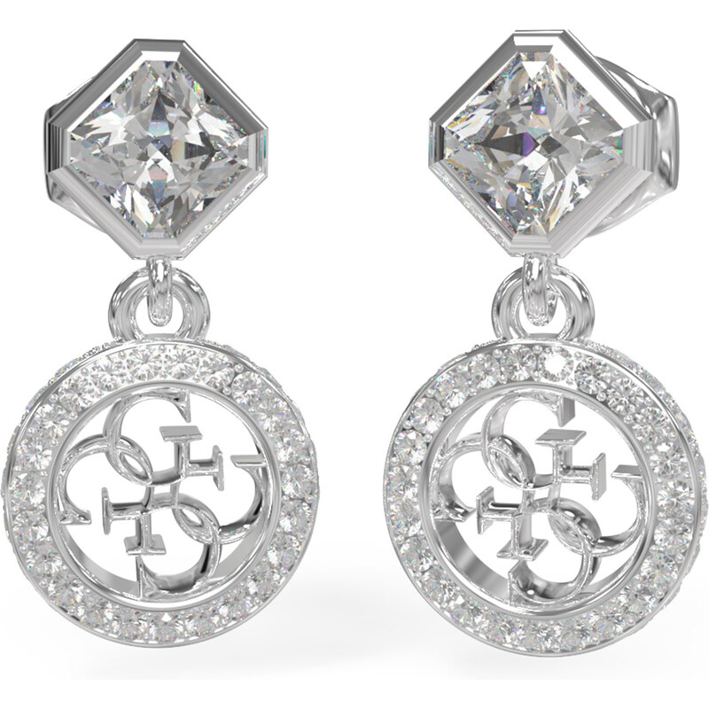 Guess Oceľové náušnice s príveskami 4G Crush JUBE04154JWRHT/U 66585391