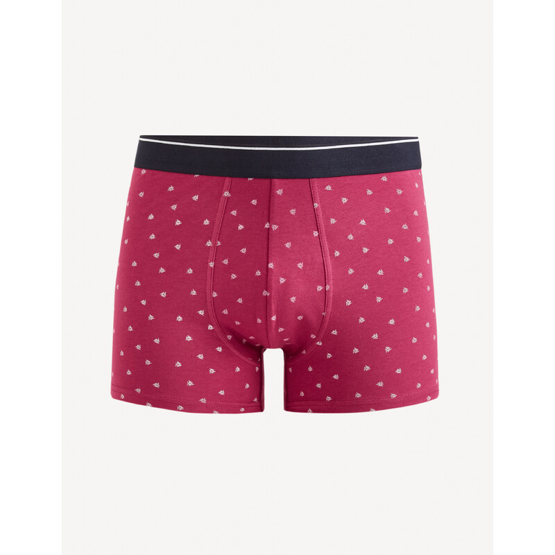 Červené pánske vzorované boxerky Celio Mitch 50578698