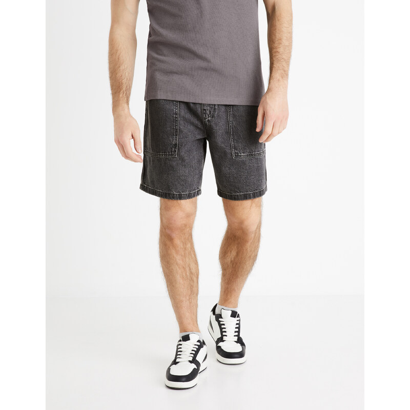 Celio Čierne pánske džínsové kraťasy Celie Domalobm4 66963432
