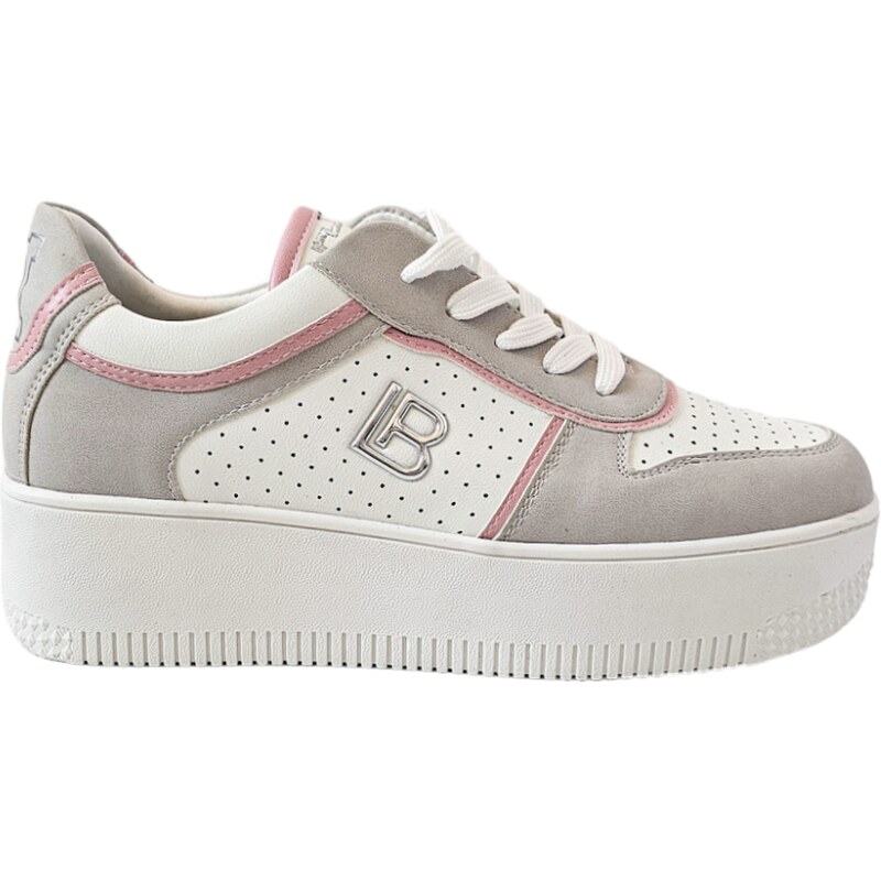 Tenisky Laura Biagiotti Nubuk Grey Pink 56369471