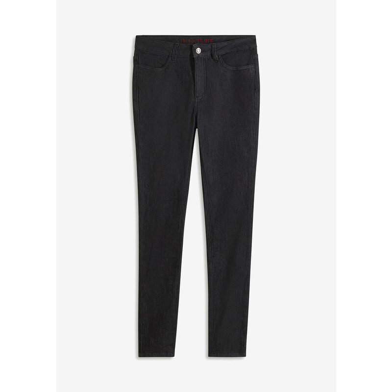 bonprix Super-strečové džínsy z ľahkého materiálu, farba čierna, rozm. 36