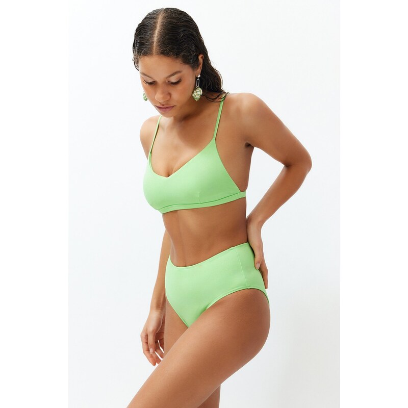 Trendyol Green High Waist Hipster Bikini Bottom 57776656