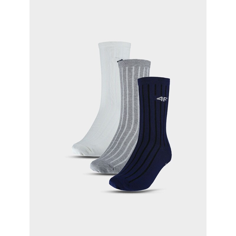 4F Unisex casual ponožky nad členok (3-pack) - viacfarebné