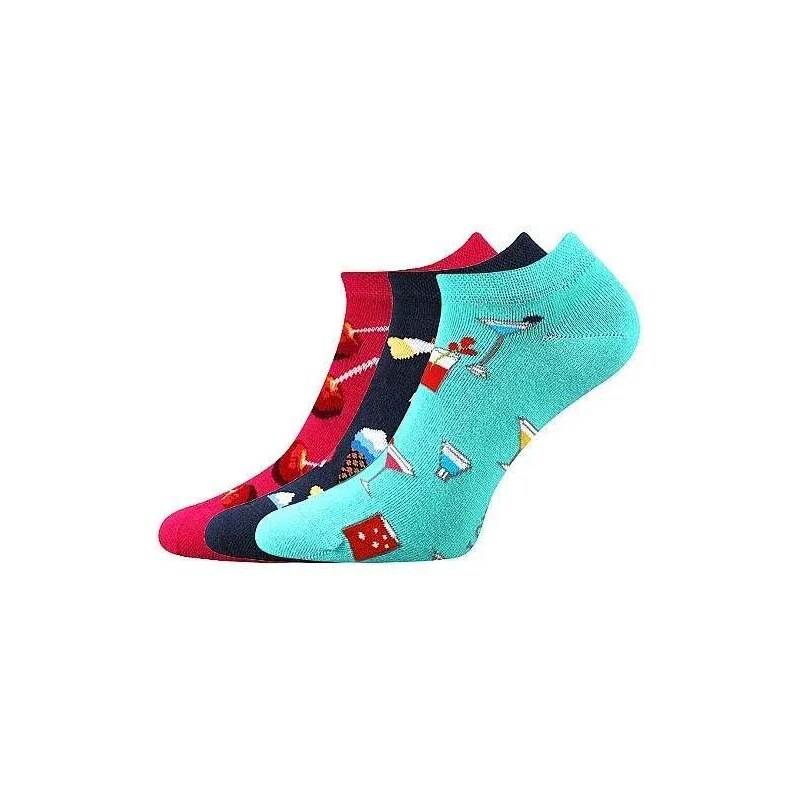 DEDON kotníčkové veselé barevné ponožky Lonka - LÍZÁTKA Mix farieb 35 49933086