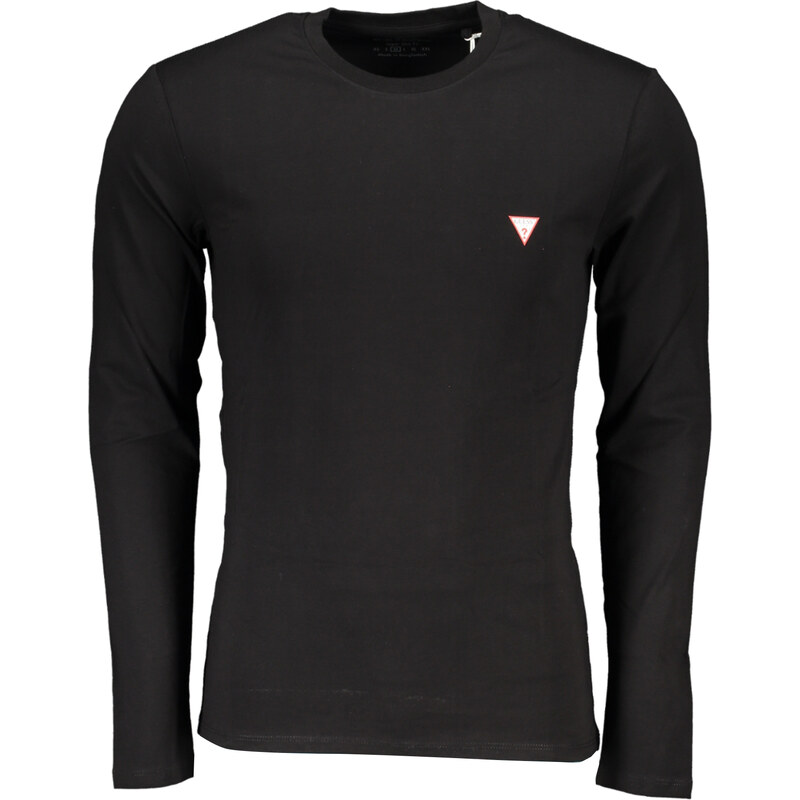 Čierne tričko GUESS JEANS s krátkym rukávom 64703528