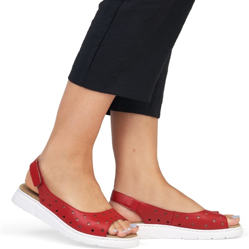 Dámske sandále RIEKER V9162-33 červená S4